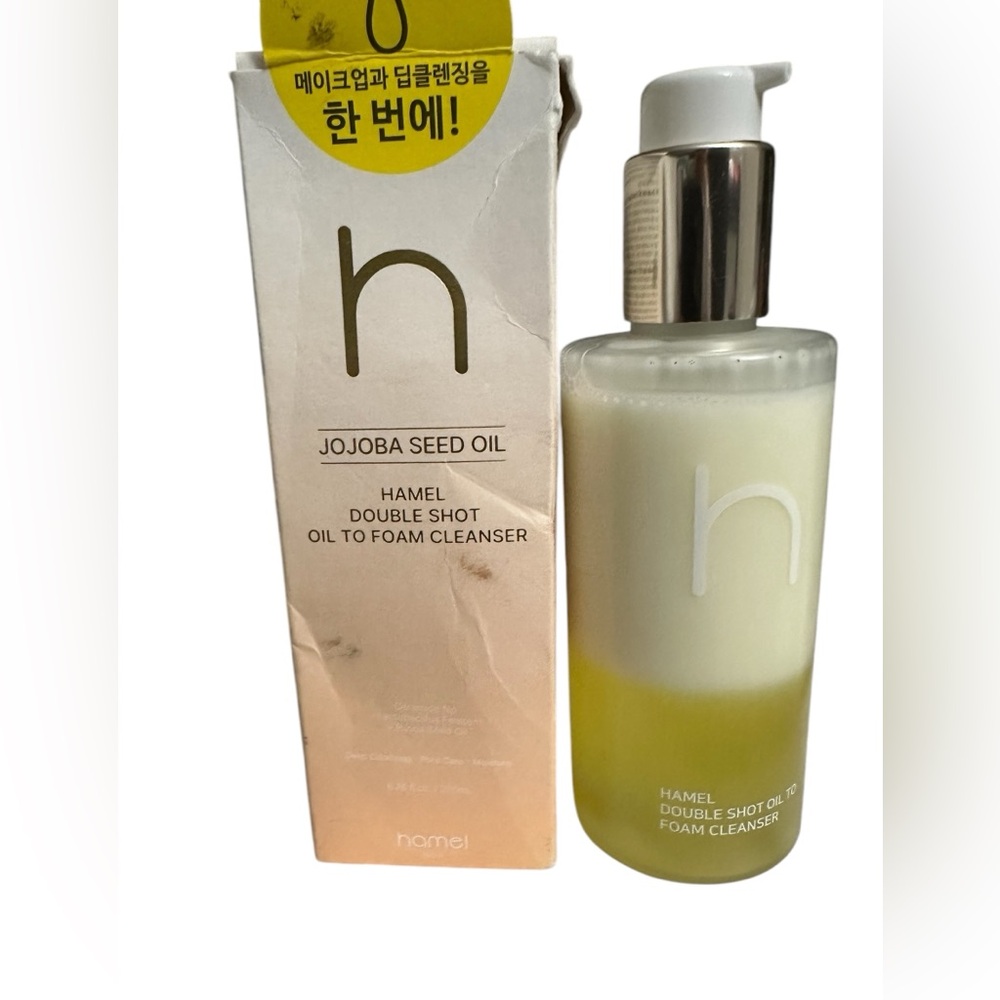 Korean Beauty Hamel JOJOBA SEED OIL DOUBLE SHOT OIL TO FOAM CLEANSER 200ml NEW